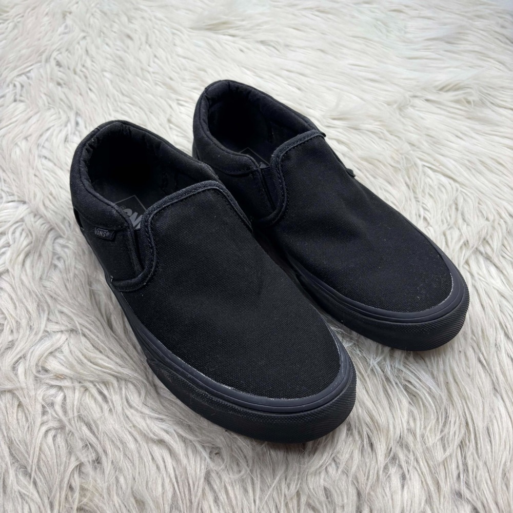 Vans Women's 8 Men's 6.5 All Black Classic Slip on Sneakers